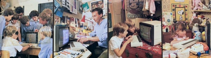 Various users of the Acorn Electron, taken from the box art.