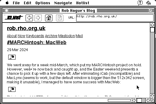 Screenshot of MacWeb viewing this site